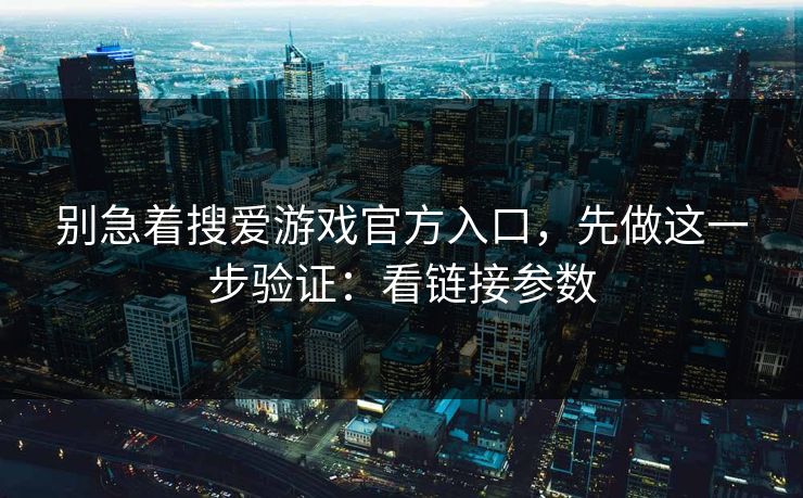 别急着搜爱游戏官方入口，先做这一步验证：看链接参数