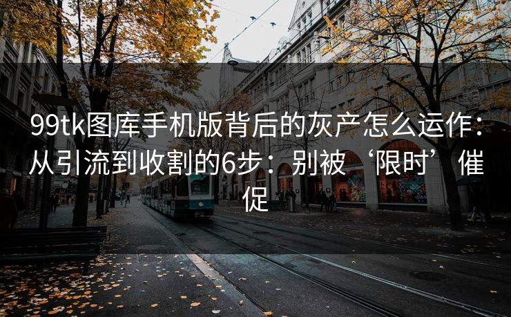 99tk图库手机版背后的灰产怎么运作：从引流到收割的6步：别被‘限时’催促