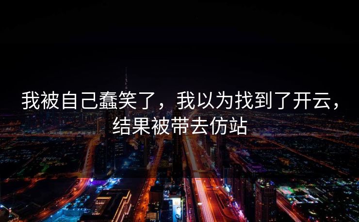 我被自己蠢笑了，我以为找到了开云，结果被带去仿站